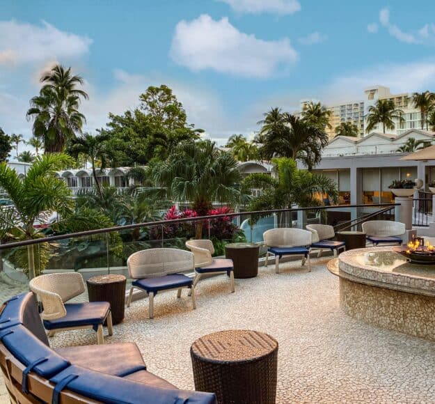 The Westin Resort & Spa, Miami Beach, showcasing its elegant architecture and tropical surroundings.
